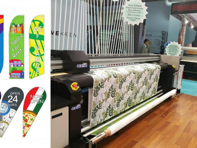 1800DPI Wallpaper Fabric Printing Machine / Teardrop Flag Printer 0